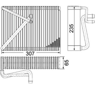 Výparník klimatizácie MAHLE AE 87 000P