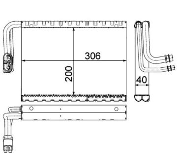 Výparník, klimatizace MAHLE AE 92 000P
