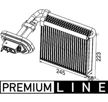 Výparník klimatizácie MAHLE AE 99 000P