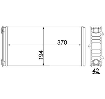 Výměník tepla, vnitřní vytápění MAHLE AH 117 000S