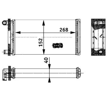 Výměník tepla, vnitřní vytápění MAHLE AH 121 000P