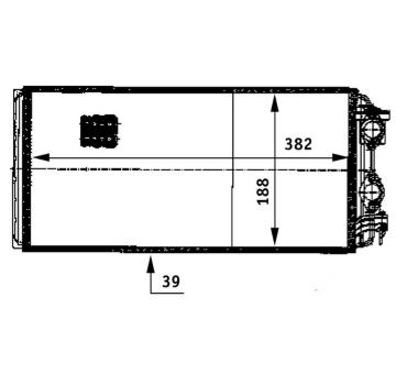 Výměník tepla, vnitřní vytápění MAHLE AH 122 000P