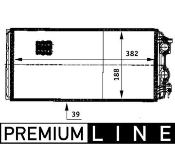 Výměník tepla, vnitřní vytápění MAHLE AH 122 000P