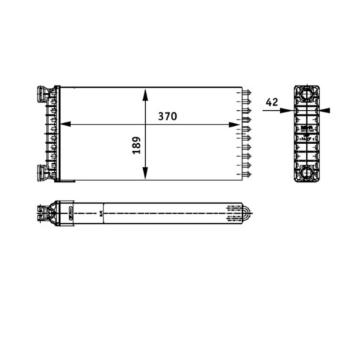 Výměník tepla, vnitřní vytápění MAHLE AH 130 000P