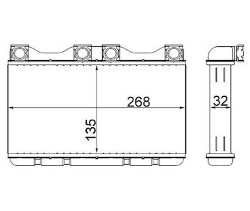 Výměník tepla, vnitřní vytápění MAHLE AH 136 000S