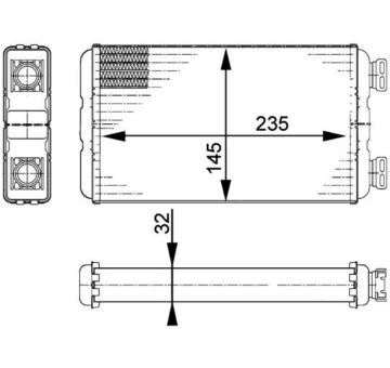 Výměník tepla, vnitřní vytápění MAHLE AH 138 000P
