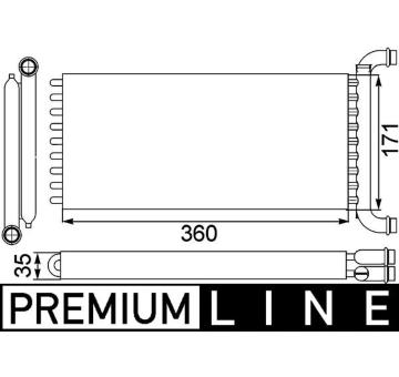 Výměník tepla, vnitřní vytápění MAHLE AH 166 000P