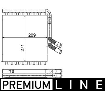 Výměník tepla, vnitřní vytápění MAHLE AH 167 000P