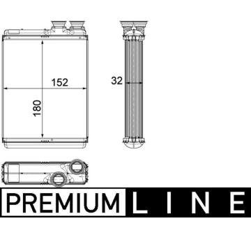 Výměník tepla, vnitřní vytápění MAHLE AH 190 000P