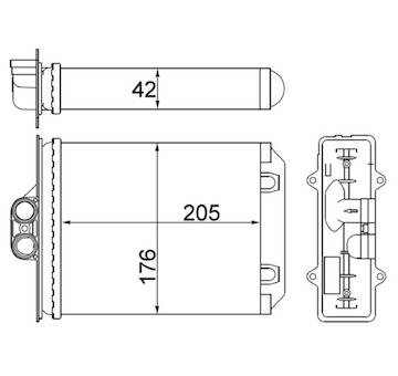 Výměník tepla, vnitřní vytápění MAHLE AH 216 000S