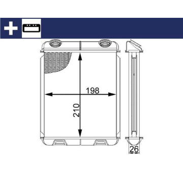Výměník tepla, vnitřní vytápění MAHLE AH 21 000S