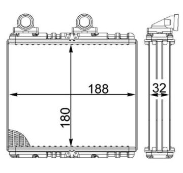 Výměník tepla, vnitřní vytápění MAHLE AH 222 000S