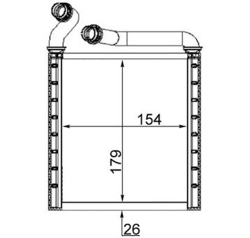 Výměník tepla, vnitřní vytápění MAHLE AH 223 000S