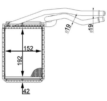 Výměník tepla, vnitřní vytápění MAHLE AH 22 000S