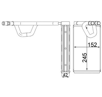 Výměník tepla, vnitřní vytápění MAHLE AH 232 000S