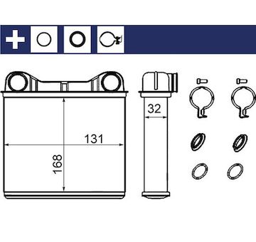 Výměník tepla, vnitřní vytápění MAHLE AH 238 000S
