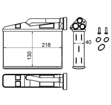 Výměník tepla, vnitřní vytápění MAHLE AH 240 000S