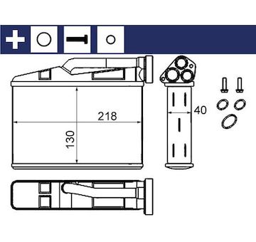 Výměník tepla, vnitřní vytápění MAHLE AH 240 000S