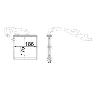 Výměník tepla, vnitřní vytápění MAHLE AH 254 000S