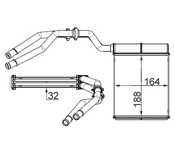 Výměník tepla, vnitřní vytápění MAHLE AH 257 000S