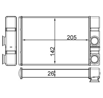 Výměník tepla, vnitřní vytápění MAHLE AH 260 000S