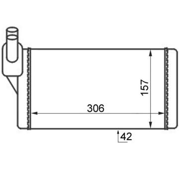 Výměník tepla, vnitřní vytápění MAHLE AH 47 000S