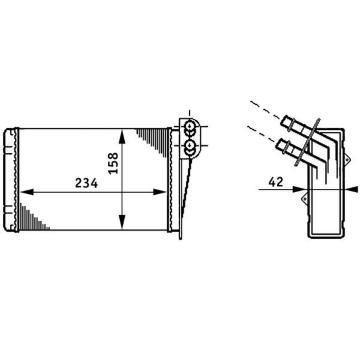 Výměník tepla, vnitřní vytápění MAHLE AH 73 000S