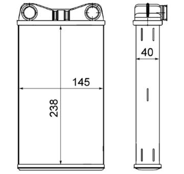 Výměník tepla, vnitřní vytápění MAHLE AH 7 000S