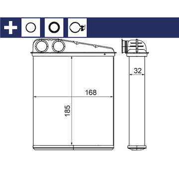 Výměník tepla, vnitřní vytápění MAHLE AH 8 000S