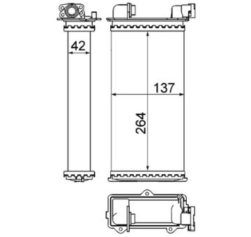 Výměník tepla, vnitřní vytápění MAHLE AH 94 000S