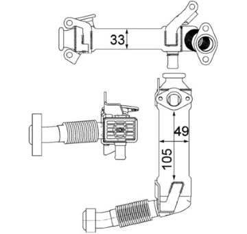 Chladič, recirkulace spalin MAHLE CE 21 000P