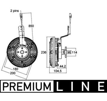 Spojka ventilátora chladenia MAHLE CFC 138 000P