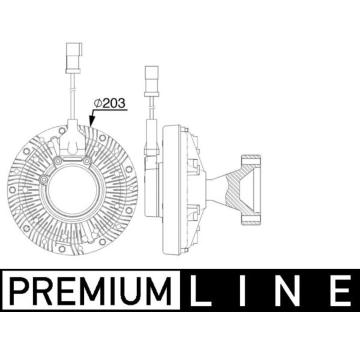 Spojka, větrák chladiče MAHLE CFC 255 000P