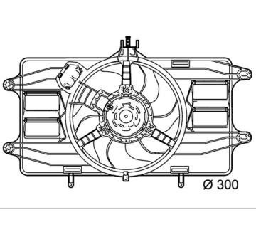Ventilátor chladenia motora MAHLE CFF 142 000P