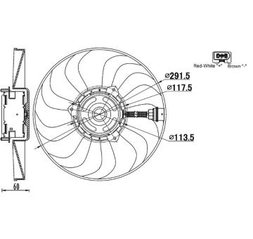 Ventilátor chladenia motora MAHLE CFF 167 000S