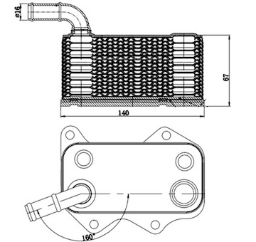 Olejový chladič, motorový olej MAHLE ORIGINAL CLC 174 000S