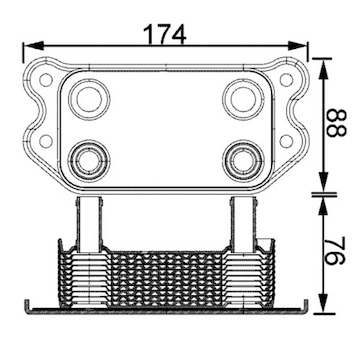 Olejový chladič, motorový olej MAHLE CLC 192 000S