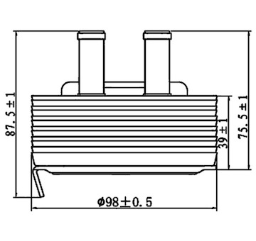 Olejový chladič, motorový olej MAHLE CLC 197 000S