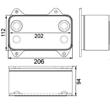 Olejový chladič, motorový olej MAHLE CLC 63 000P