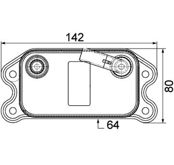 Chladič motorového oleja MAHLE CLC 70 000P