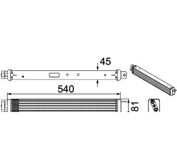 Olejový chladič, motorový olej MAHLE CLC 75 000P
