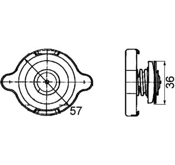 Uzatvárací kryt, chladič MAHLE CRB 10 000P