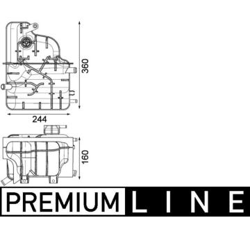 Vyrovnávací nádoba, chladicí kapalina MAHLE CRT 225 000P