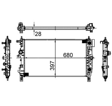 Chladič, chlazení motoru MAHLE CR 1011 000S