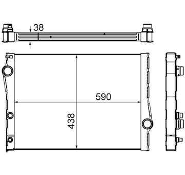 Chladič, chlazení motoru MAHLE CR 1049 000S