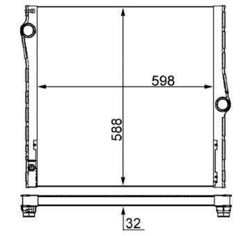 Chladič, chlazení motoru MAHLE CR 1050 000S