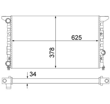 Chladič motora MAHLE CR 1056 000S