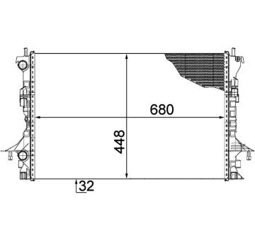 Chladič, chlazení motoru MAHLE CR 1061 000P