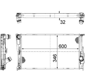 Chladič motora MAHLE CR 1085 000S