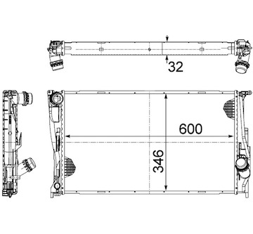 Chladič, chlazení motoru MAHLE CR 1086 000P